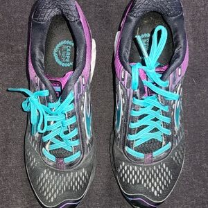 Brooks Women's Ghost 9 Running Shoes - Black and Purple